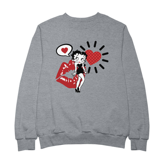 Betty Boop Heart Kiss Icons Men's Sweatshirt