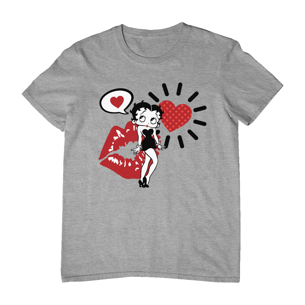 Betty Boop Heart Kiss Icons Men's T-Shirt