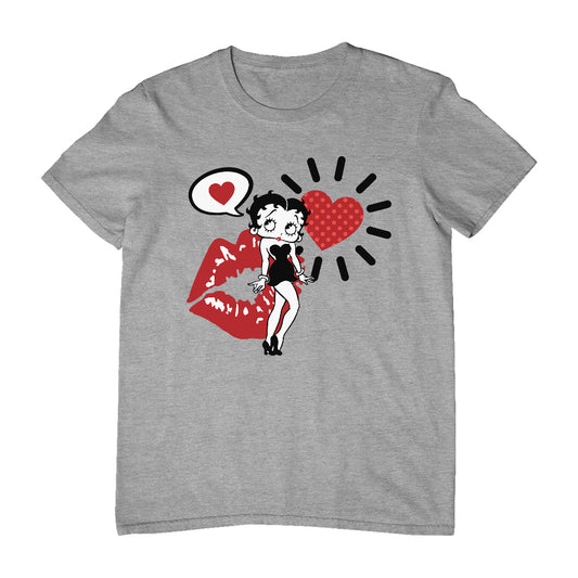 Betty Boop Heart Kiss Icons Men's T-Shirt
