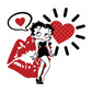 Betty Boop Heart Kiss Icons Kids T-Shirt