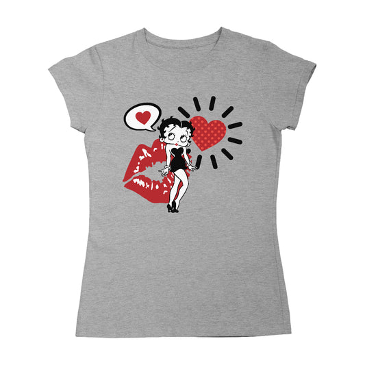 Betty Boop Heart Kiss Icons Women's T-Shirt