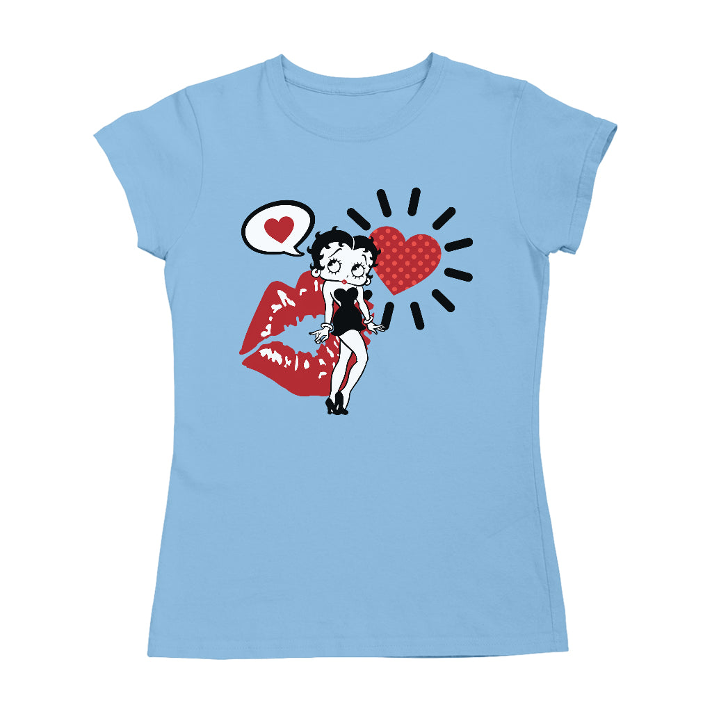 Betty Boop Heart Kiss Icons Women's T-Shirt