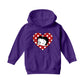 Betty Boop Polka Dot Heart Kids Hooded Sweatshirt