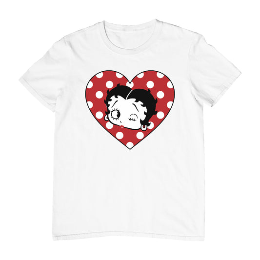Betty Boop Polka Dot Heart Men's T-Shirt