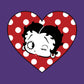 Betty Boop Polka Dot Heart Kids Hooded Sweatshirt