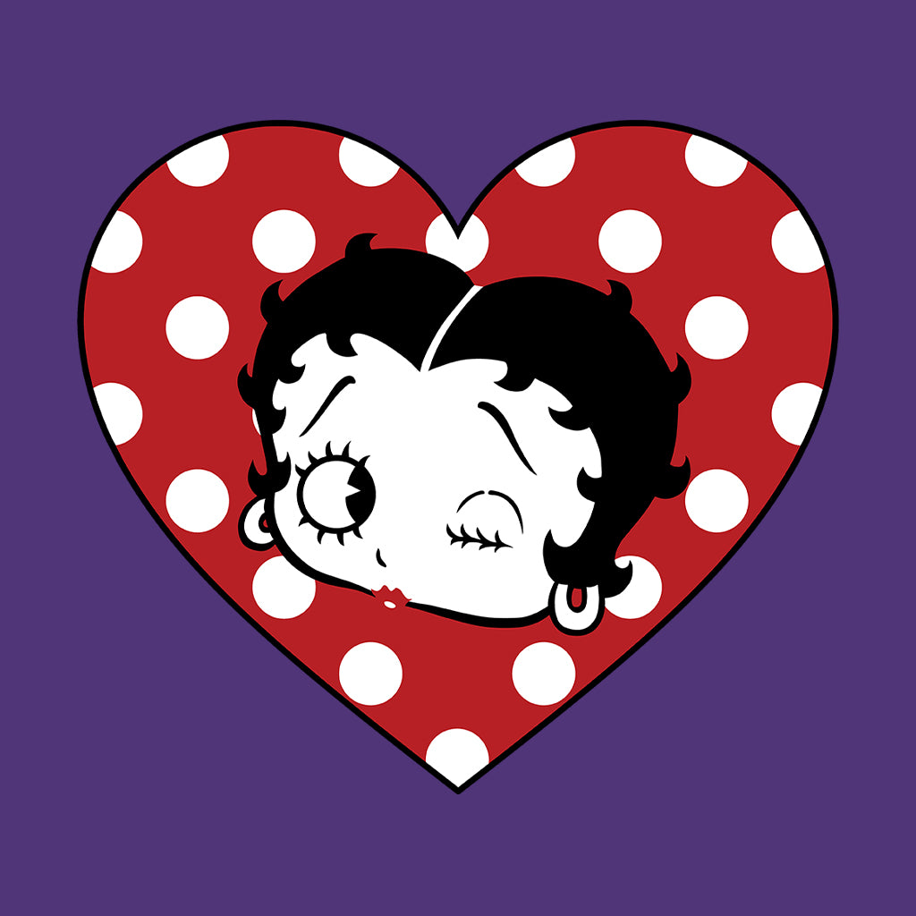 Betty Boop Polka Dot Heart Kids Sweatshirt