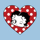 Betty Boop Polka Dot Heart Kids Sweatshirt