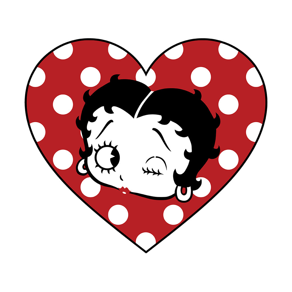 Betty Boop Polka Dot Heart Kids T-Shirt