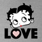 Betty Boop Love Face Polka Heart Men's Hooded Sweatshirt
