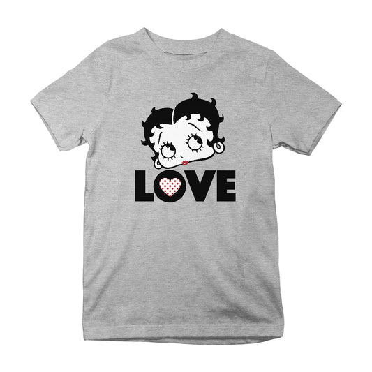 Betty Boop Love Face Polka Heart Kids T-Shirt