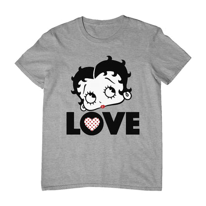 Betty Boop Love Face Polka Heart Men's T-Shirt
