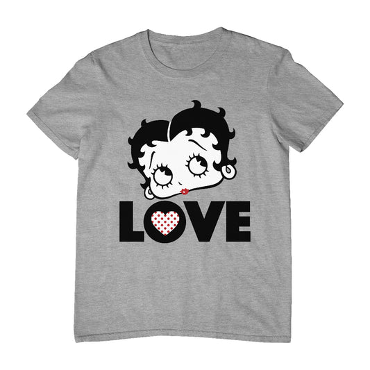 Betty Boop Love Face Polka Heart Men's T-Shirt