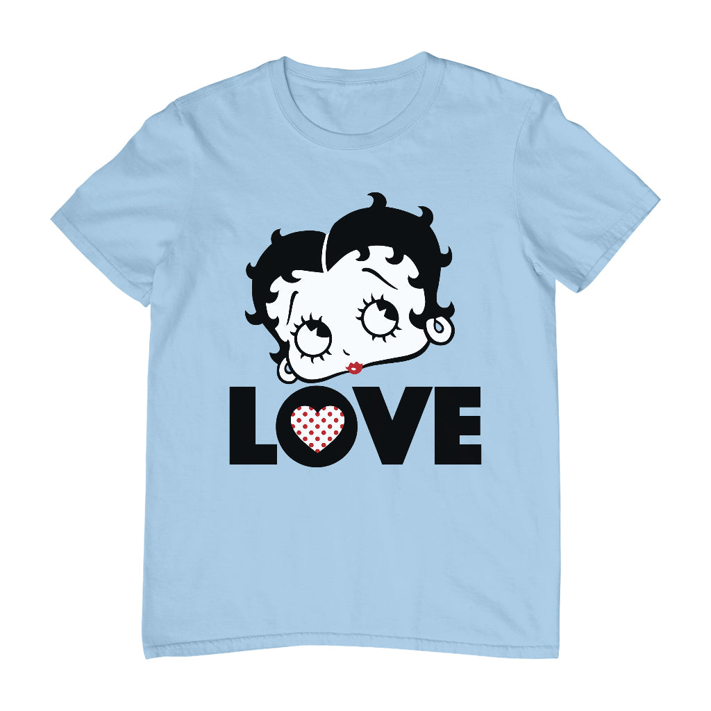 Betty Boop Love Face Polka Heart Men's T-Shirt