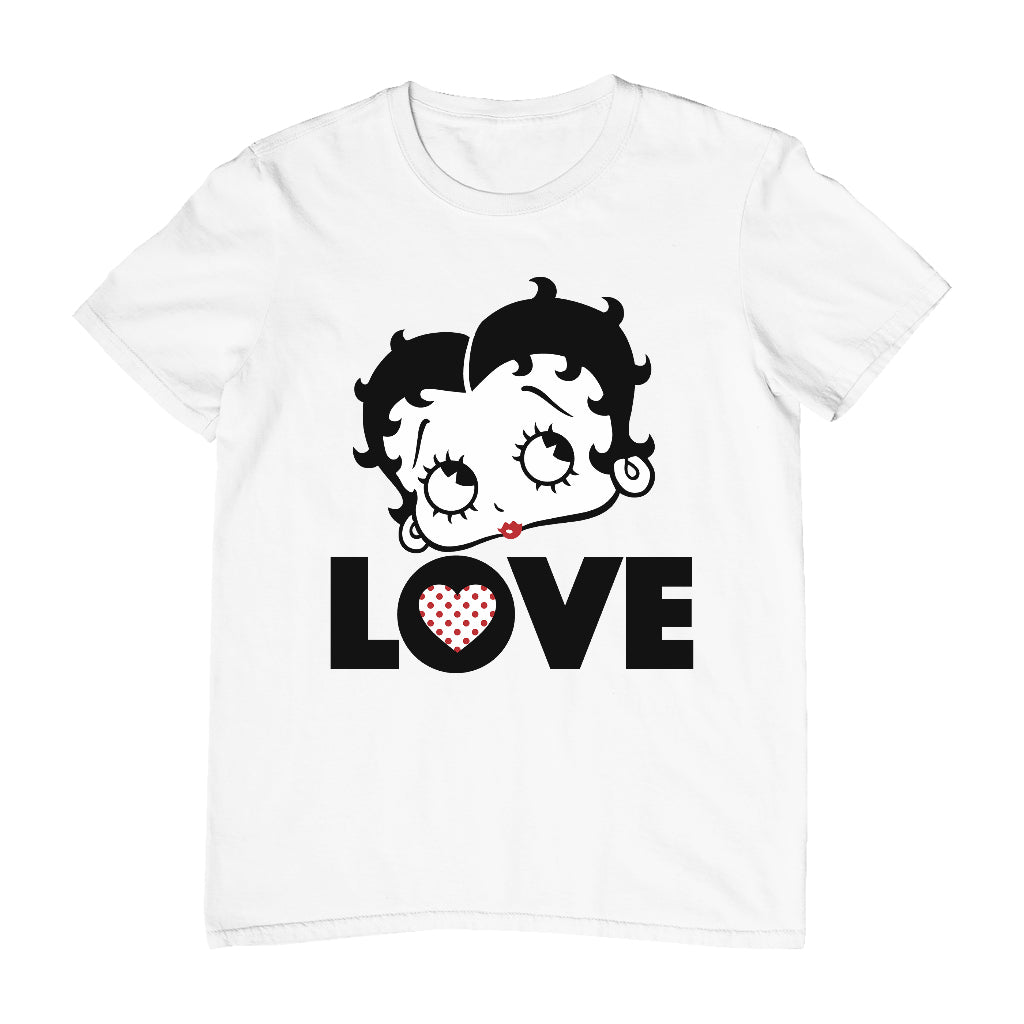 Betty Boop Love Face Polka Heart Men's T-Shirt