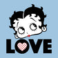 Betty Boop Love Face Polka Heart Men's Hooded Sweatshirt
