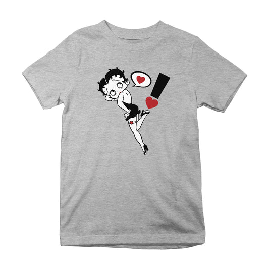 Betty Boop Exclamation Heart Heel Pose Kids T-Shirt