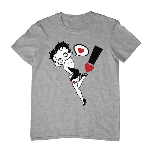 Betty Boop Exclamation Heart Heel Pose Men's T-Shirt