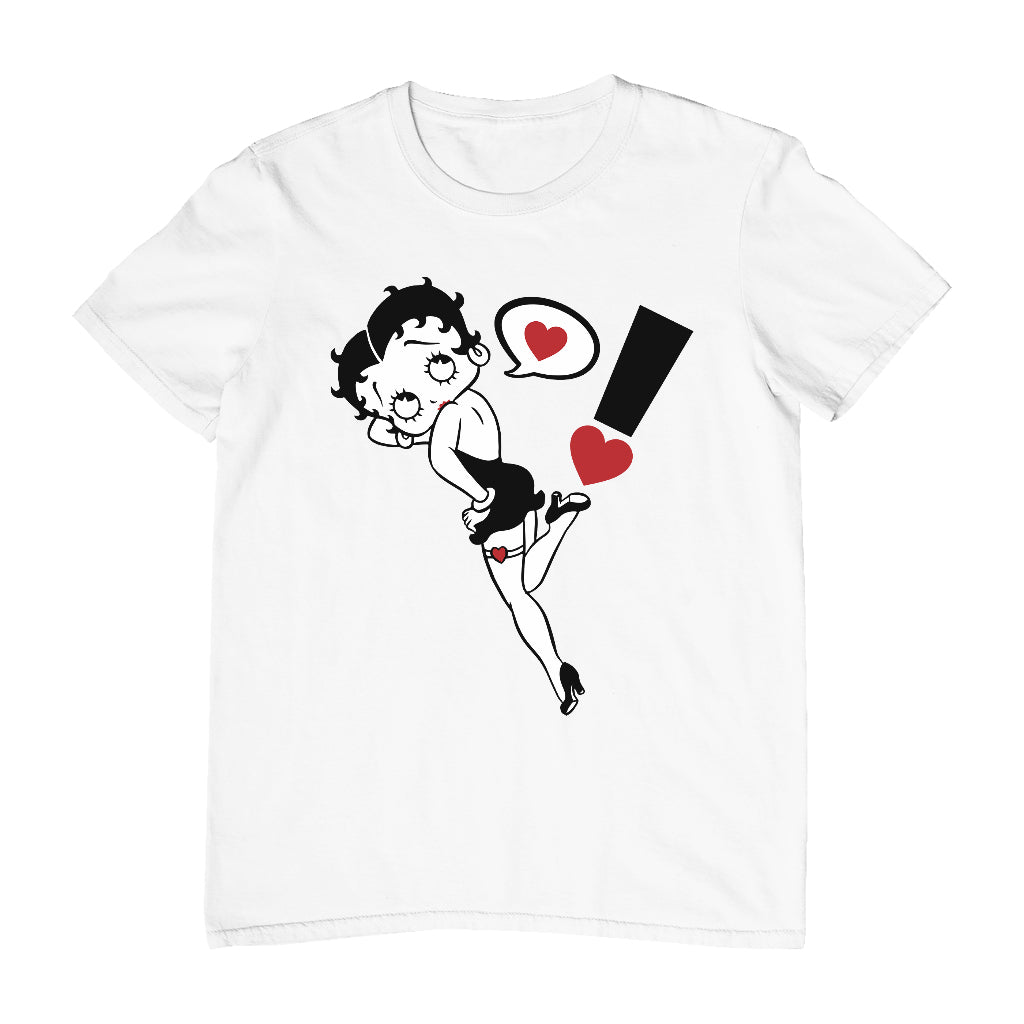Betty Boop Exclamation Heart Heel Pose Men's T-Shirt