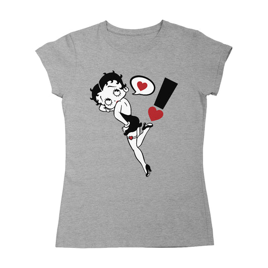 Betty Boop Exclamation Heart Heel Pose Women's T-Shirt