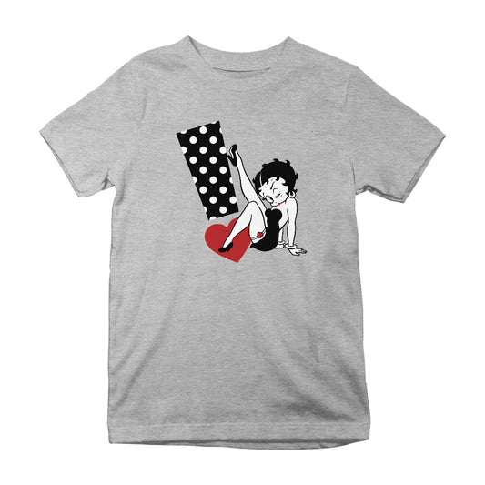Betty Boop Polka Dot Exclamation Heart Kids T-Shirt