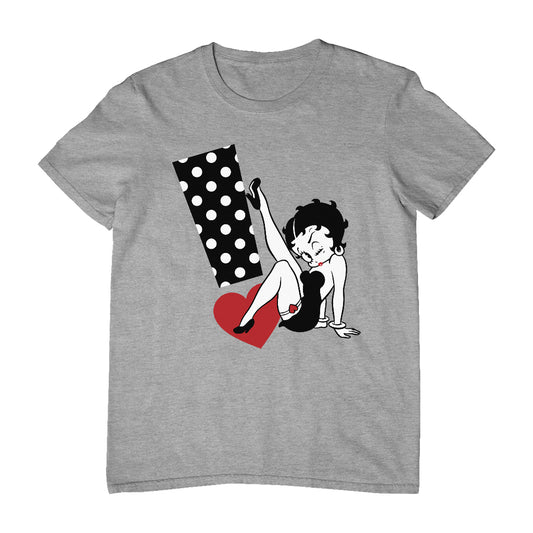 Betty Boop Polka Dot Exclamation Heart Men's T-Shirt