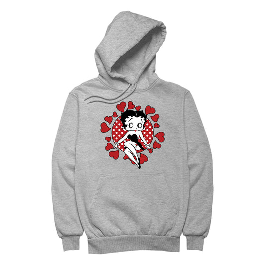 Betty Boop Polka Dot Heart Circle Men's Hooded Sweatshirt