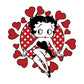 Betty Boop Polka Dot Heart Circle Kids Hooded Sweatshirt