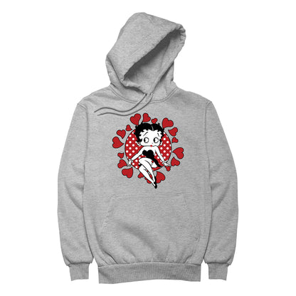 Betty Boop Polka Dot Heart Circle Women's Hooded Sweatshirt