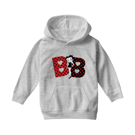 Betty Boop Polka Dot BB's Kids Hooded Sweatshirt