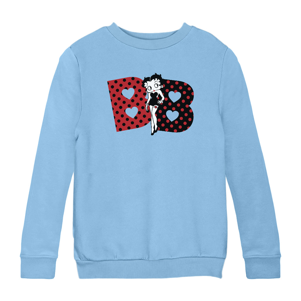 Betty Boop Polka Dot BB's Kids Sweatshirt