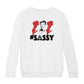 Betty Boop #Sassy Polka Dot Silhouettes Kids Sweatshirt