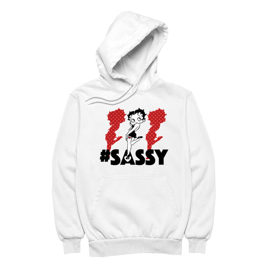 Betty Boop #Sassy Polka Dot Silhouettes Women's Hooded Sweatshirt