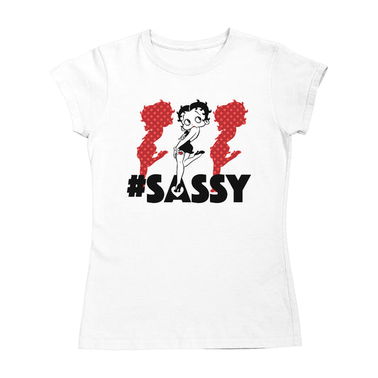 Betty Boop #Sassy Polka Dot Silhouettes Women's T-Shirt