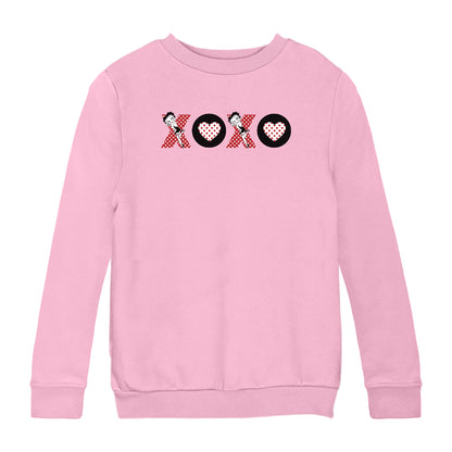 Betty Boop XOXO Polka Dot Letters Kids Sweatshirt