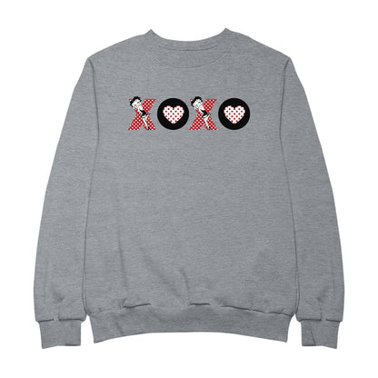 Betty Boop XOXO Polka Dot Letters Men's Sweatshirt