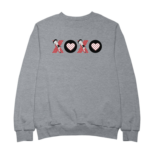Betty Boop XOXO Polka Dot Letters Men's Sweatshirt