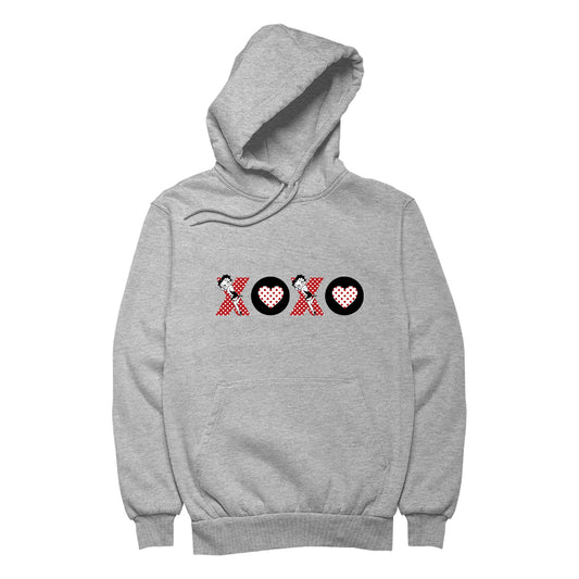 Betty Boop XOXO Polka Dot Letters Women's Hooded Sweatshirt