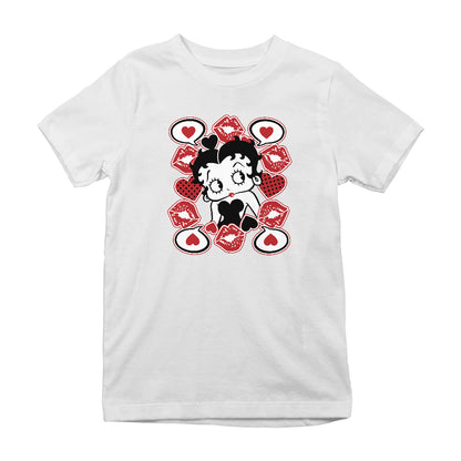 Betty Boop Lips & Hearts Kids T-Shirt
