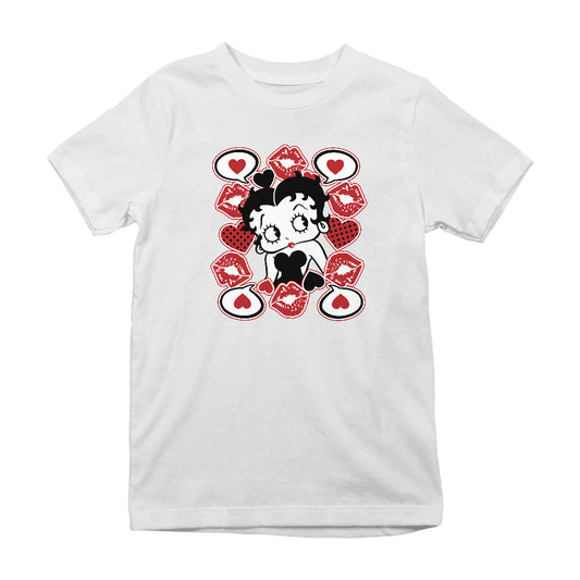 Betty Boop Lips & Hearts Kids T-Shirt