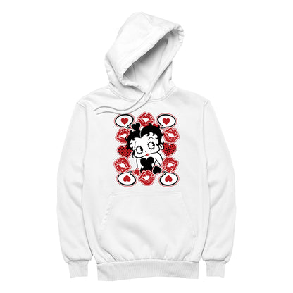 Betty Boop Lips & Hearts Men's Hooded Sweatshirt