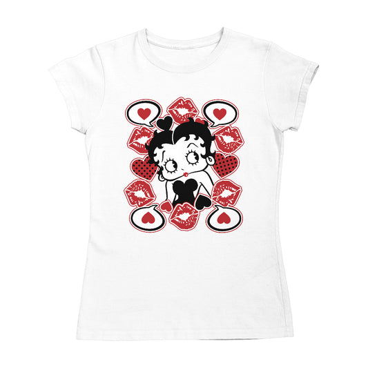Betty Boop Lips & Hearts Women's T-Shirt