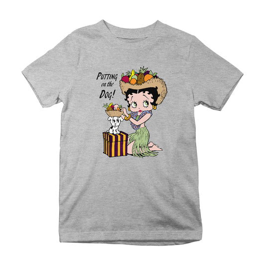 Betty Boop Putting On The Dog Pudgy Kids T-Shirt