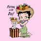 Betty Boop Putting On The Dog Pudgy Kids Hooded Sweatshirt