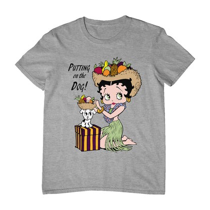 Betty Boop Putting On The Dog Pudgy Men's T-Shirt