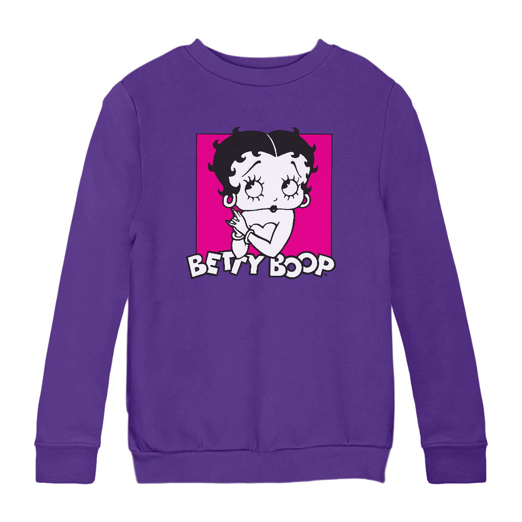Betty Boop Classic Hands Together Kids Sweatshirt
