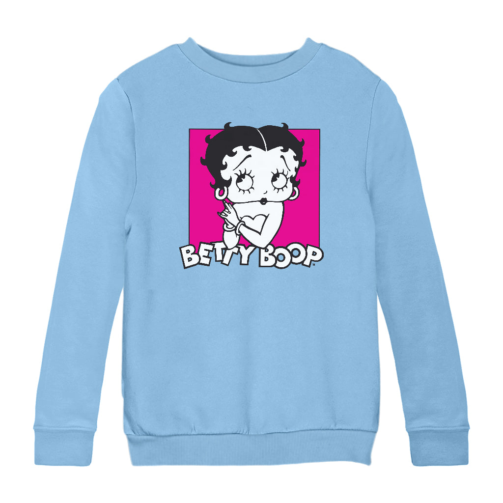 Betty Boop Classic Hands Together Kids Sweatshirt