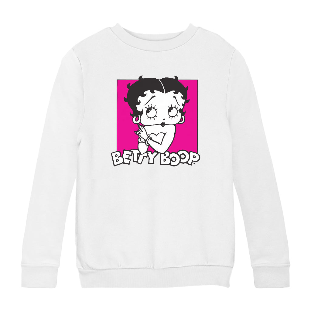 Betty Boop Classic Hands Together Kids Sweatshirt