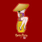 Betty Boop Betty on Gold Barrel Kids Hooded Sweatshirt