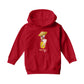 Betty Boop Betty on Gold Barrel Kids Hooded Sweatshirt