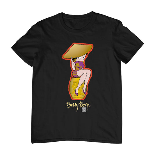 Betty Boop Betty on Gold Barrel Men's T-Shirt